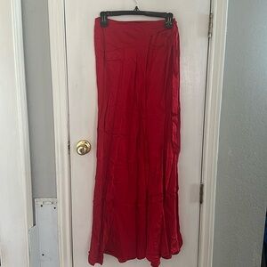Free People Red Wrap Skirt